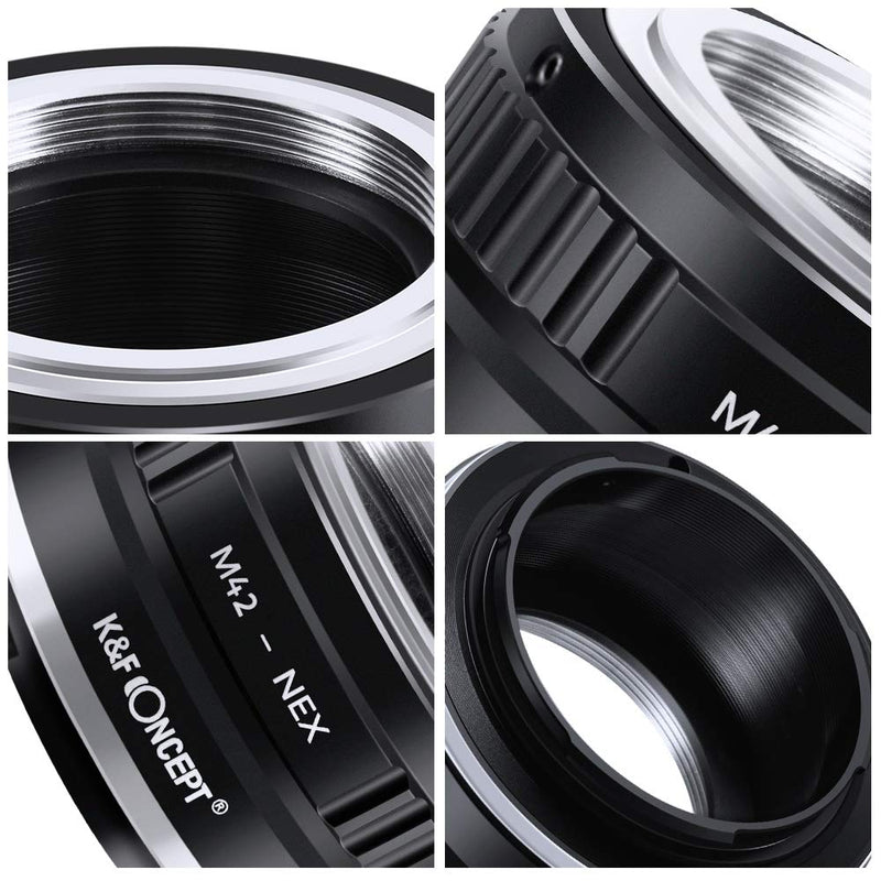 M42 to e Mount, K&F Concept Lens Mount Adapter M42 Lens to Sony NEX E-Mount Camera for Sony Alpha NEX-7 NEX-6 NEX-5N NEX-5 NEX-C3 NEX-3 M42-NEX