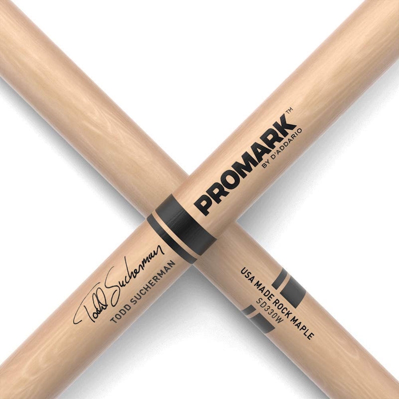 Promark SD330W American Maple Todd Sucherman Autograph Series Wood Tip, Single Pair