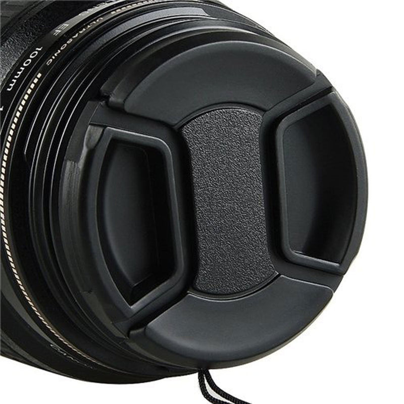 (5 Packs Bundle) 49MM Front Lens Filter Snap On Pinch Cap, 49 mm Protector Cover for DSLR SLR Camera Lense