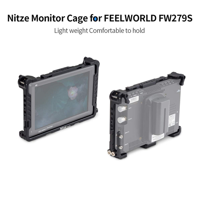 Nitze Monitor Cage Monitor rig Compatible with Feelworld FW279S Monitor-TP2-FW279S TP2-FW279S