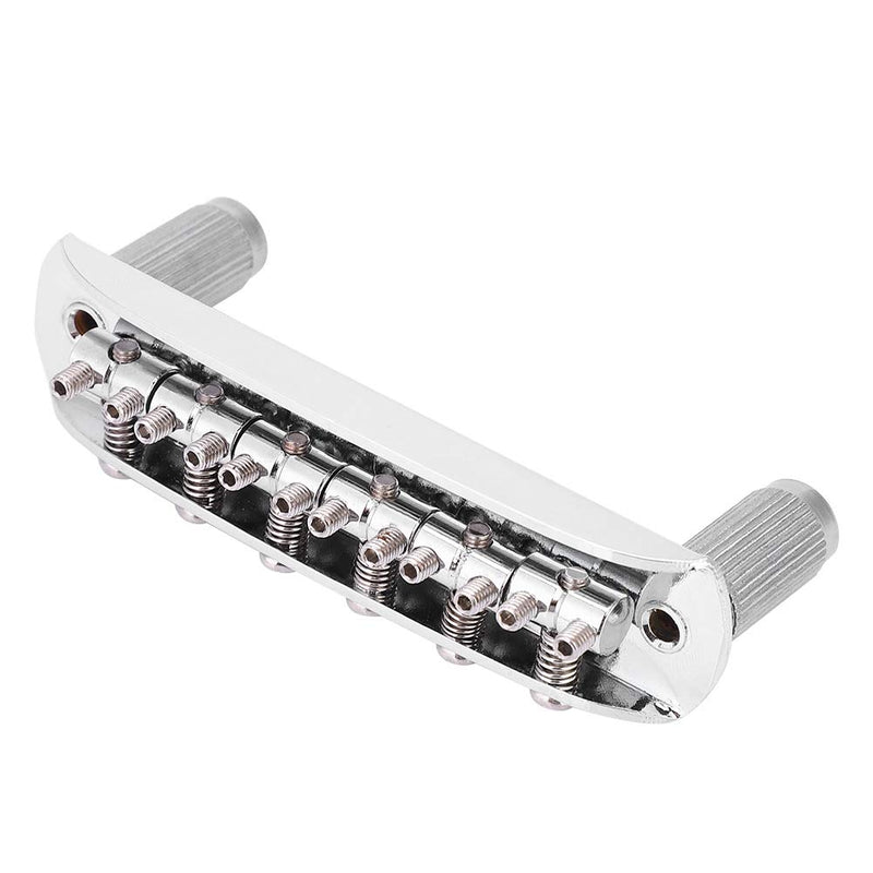 Nickel-plated Copper-zinc Alloy Tremolo Vibrato Tailpiece Bridge Set for Mustang Guitar Replacement Parts.