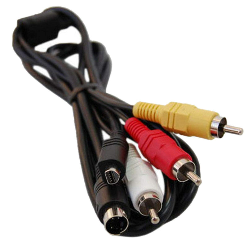 HQRP AV Audio Video Cable Cord Compatible with Sony Handycam VMC-15FS DCR-HC28 DCR-HC38 DCR-HC48 DCR-HC52 HDR-CX7 HDR-FX7 HDR-HC5 HDR-HC7 DCR-HC62 DCR-HC96 DCR-SR200 DCR-SR200C Camcorder