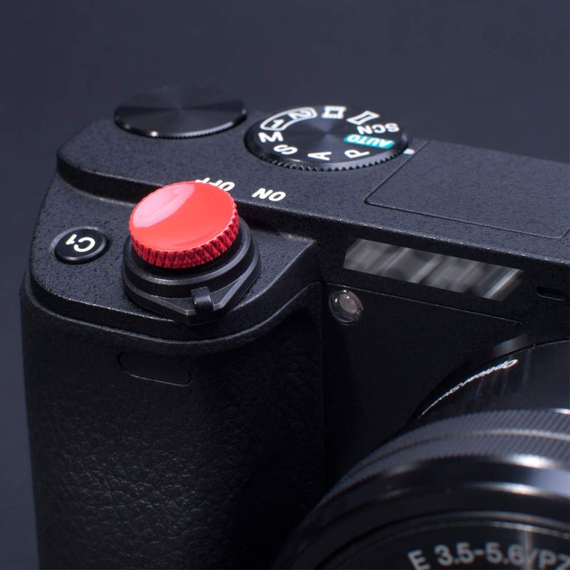 [AUSTRALIA] - VKO Camera Soft Release Shutter Button Cap Compatible with Sony ZV-1 ZV1 RX100M7 RX100M6 RX100M5 RX100M4 RX100M3 A6000 A6100 A6300 A6400 A7R A7S A7 Flat Surface Shutter Button Cameras Red(2 Pack) 