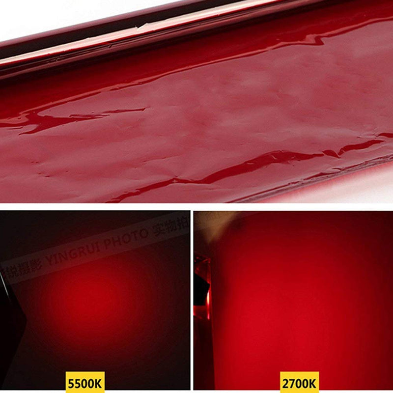 Selens 15.8X19.7inch/40X50cm Gels Color Filter Paper Correction Gel Lighting Filter for Photo Studio Light Red Head Light Strobe Flashlight Dark Red