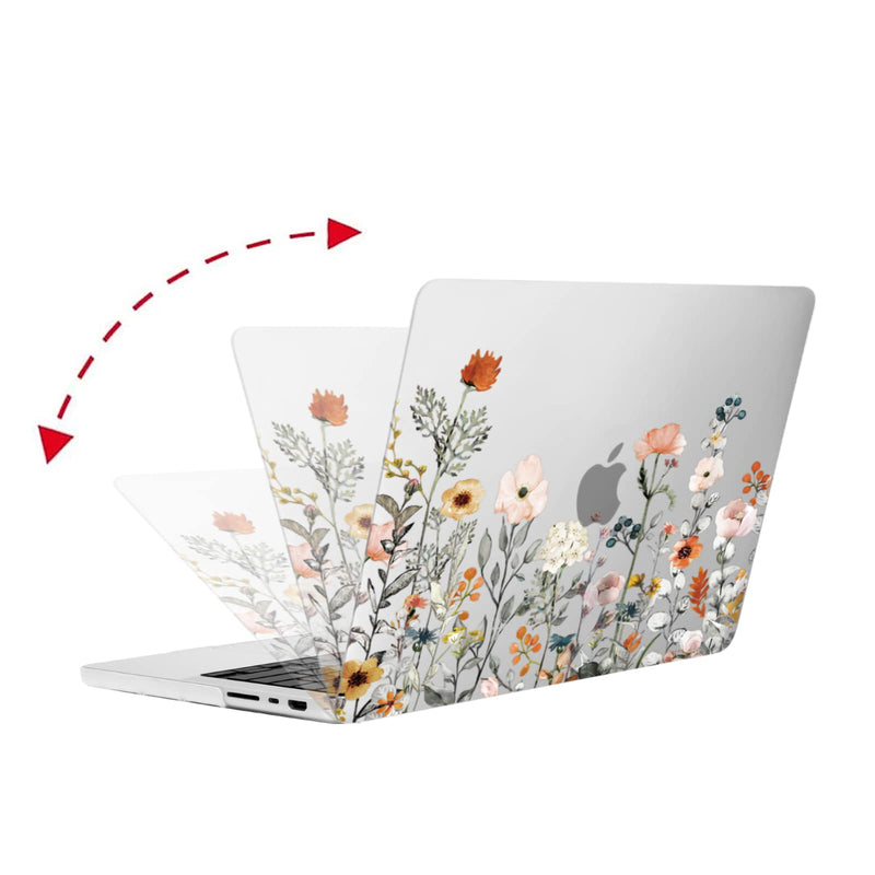 MOSISO Compatible with MacBook Pro 14 inch Case 2021 2022 Release A2442 M1 Pro / M1 Max with Liquid Retina XDR Display, Plastic Garden Flowers Hard Shell&Keyboard Cover&Screen Protector, Transparent