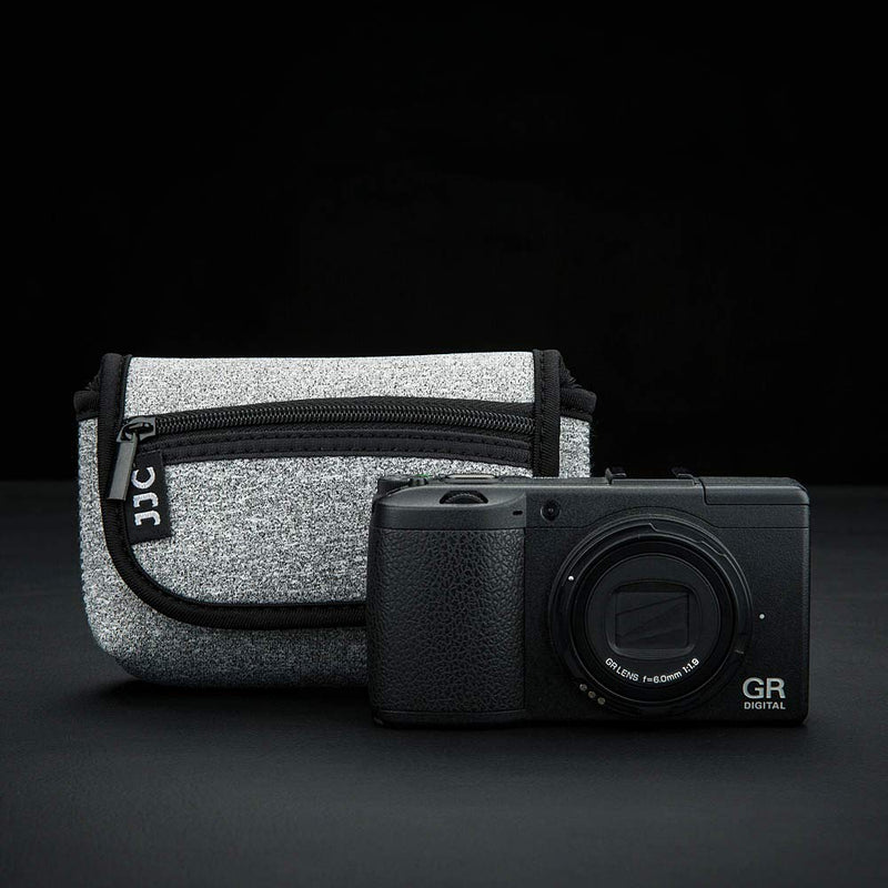 JJC Compact Camera Case Travel Pouch Sleeve for Sony ZV-1 ZV1 RX100 VII VI VA IV III II W800 W830 WX350 Canon G7X G5X G9X SX740 Olympus TG-6 TG-5 TG-4 Fujifilm XP130 XP140 XP90 Ricoh GR III II & More Grey