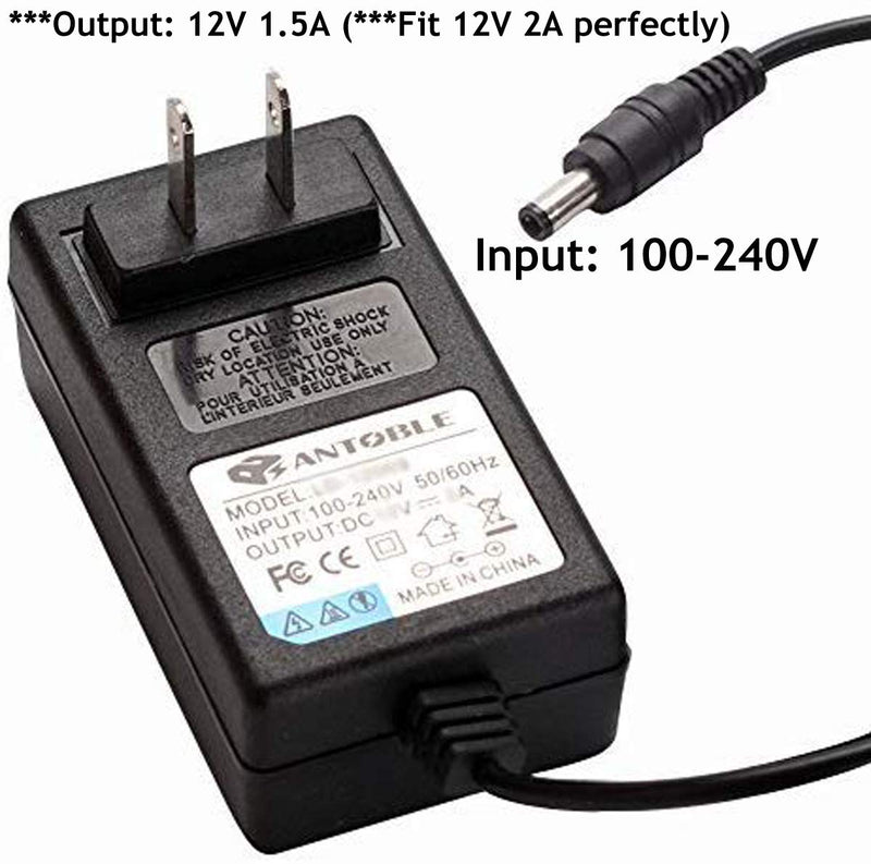 Antoble 12V Power Adapter for Yamaha PA130 PA150,Power Supply AC Adapter for Yamaha PSR YPG YPT DD Series Keyboard-UL Listed Extra Long Cord