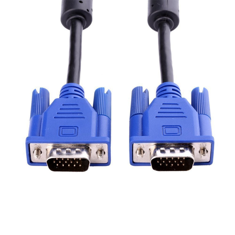 BeElion 15Pin 5FT Gold Plated DB15 VGA Male to Male Monitor Cable VGA to VGA,HD| Blue| 1.5 Meters