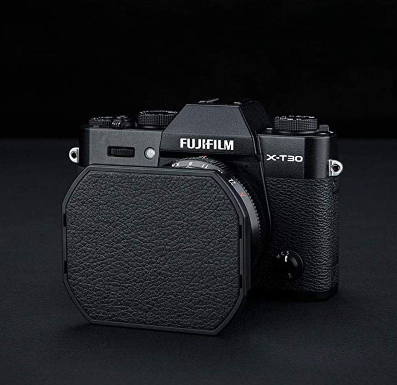 Deluxe Square Metal Lens Hood Replacement w/Cover Cap for Fujifilm Fujinon XF 16mm F2.8 R WR Lens on Camera X-T30 X-T20 X-T10 X-T4 X-T3 X-T2 X-T1 X-Pro3 X-Pro2 X-Pro1 X-E3 X-E2S X-T200 X-T100 X-A7