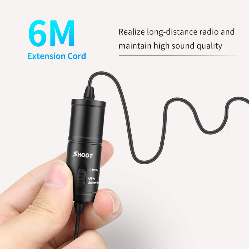 D&F Recording Microphone Video Microphone Compatible with iphone Ultra-Compact clip-on lapel lavalier microphone for iPhone/iPad/iPod for Podcast/YouTube/Interview/Vlog