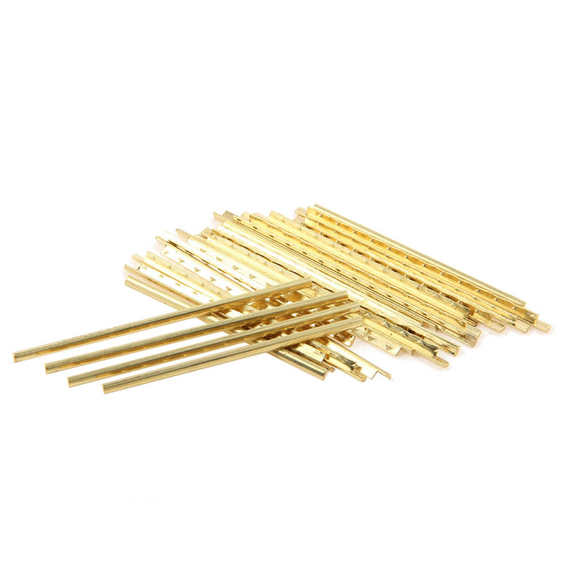 Lerodite 20pcs Guitar Frets, 2.0mm Copper Guitar Fret Wires for Acoustic Guitar (Golden) Golden