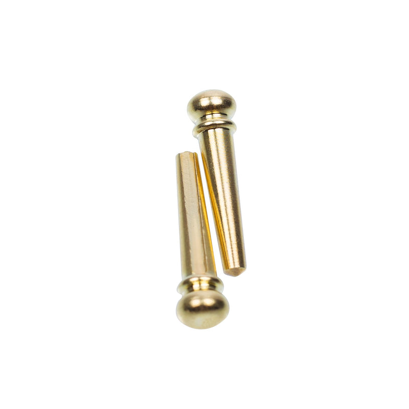 Guitar Bridge Pins 6pcs Brass Endpin 6 String Pegs Gold Pins Acoustic Guitar Replacement Parts - Leomanor