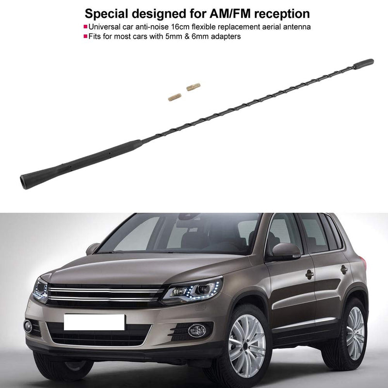 Gorgeri 16inch Car Antenna, Universal for AM/FM Reception, Automobile Stereo Radio Anti-Noise Signal Aerial Antenna with Screw