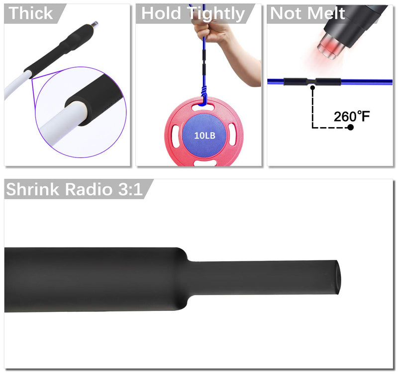 [AUSTRALIA] - Pointool 3/4 Inch Waterproof Heat Shrink Tubing - 3:1 Marine Heat Shrink Tube with Adhesive Lined, 10 Feet Wire Shrink Wrap Electrical Heat Shrink Wrap Tubing Assortment for Wires, Black Size-6 ( 3/4" ) Black-10Ft 