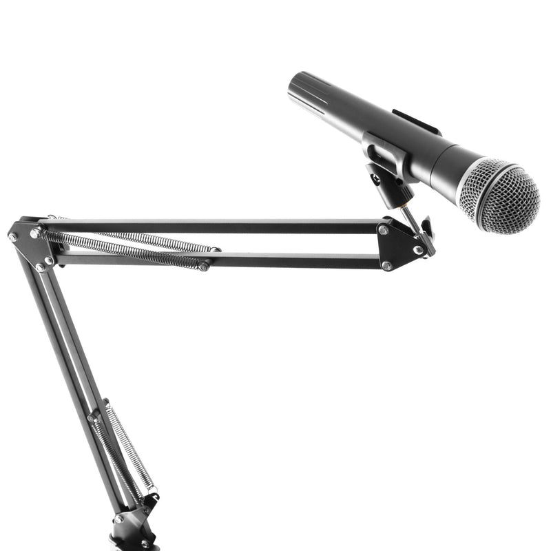 Tiger Adjustable Microphone Scissor Arm Suspension Boom Stand for Radio Broadcasting Studios, YouTube Videos, Voice-Over Studios, Stages and TV