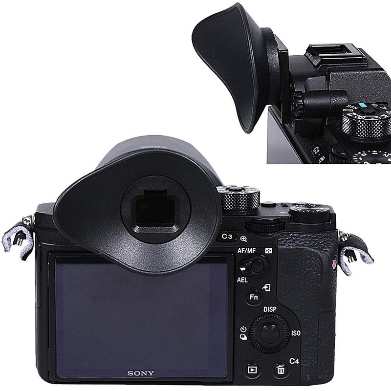 Oval Rotatable Camera Eyecup Eyepiece Viewfinder Eyeshade for Sony A9II A7RIV A7RIII A7III A7RII A7SII A7II A7 A7S A7R Mark IV III II A7M3 A9 A58 A99II Replaces Sony FDA-EP18 FDA-EP16 FDA-EP15 Eye Cup