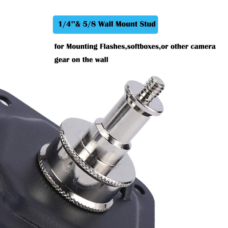 Light Wall and Ceiling Mount with 5/8" Stud and 1/4" Thread with Screws for Photo Studio Video Flash Strobe Photography