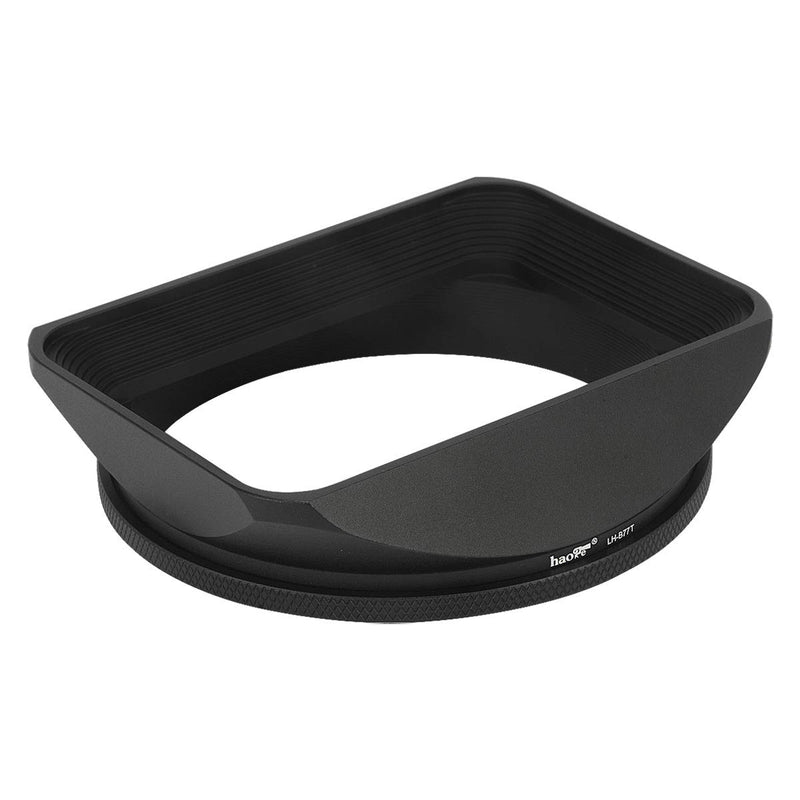 Haoge 77mm Square Metal Screw-in Mount Lens Hood Shade with Cap for 77mm Canon Nikon Sony Leica Leitz Carl Zeiss Voigtlander Nikkor Panasonic Fujifilm Olympus Lens and Other 77mm Filter Thread Lens