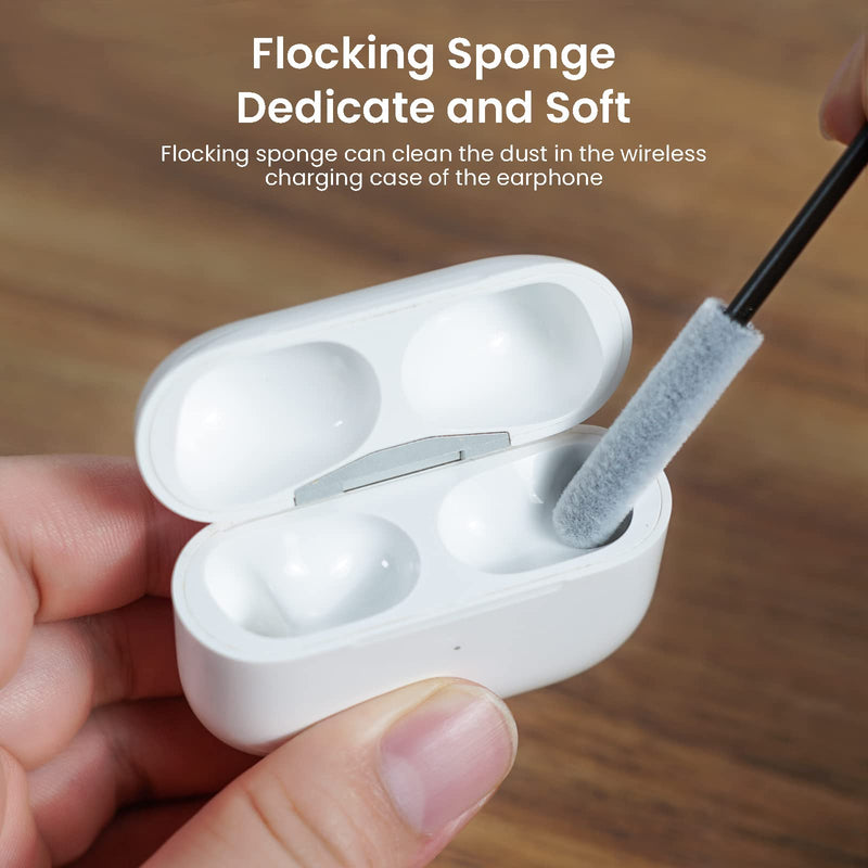 MUIIGOOD Airpods Cleaner Kit 220 Pcs Airpod Cleaning Putty Remove Ear Wax, Phone Cleaning Set Clean Brush Microfiber Cloth for Airpods Pro/1/2/3 Charging Case Headphones Phone Camera Hearing Aids