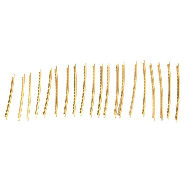 Lerodite 20pcs Guitar Frets, 2.0mm Copper Guitar Fret Wires for Acoustic Guitar (Golden) Golden