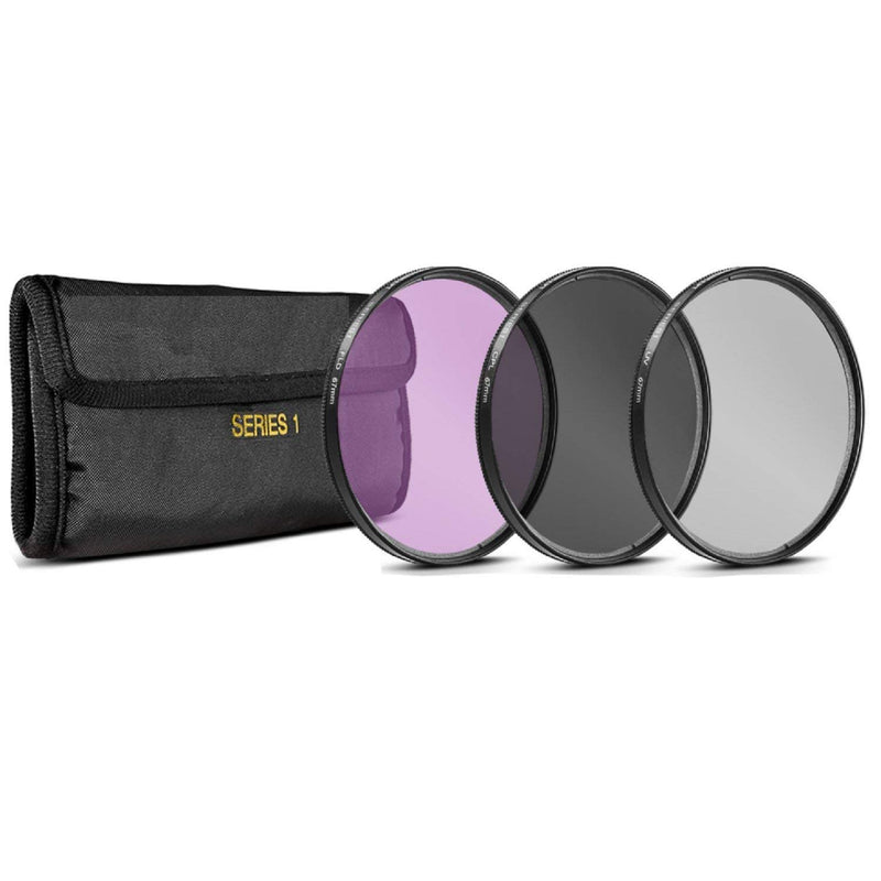 67mm Multi-Coated 3 Piece Filter Kit (UV-CPL-FLD) for Nikon CoolPix P900, P950 Digital Camera