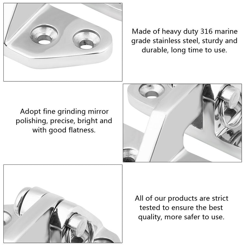 Acouto Boat Hatch Hinge Stainless Steel Marine Grade Heavy Duty Boat Hatch Hinge Removable Pin Hardware