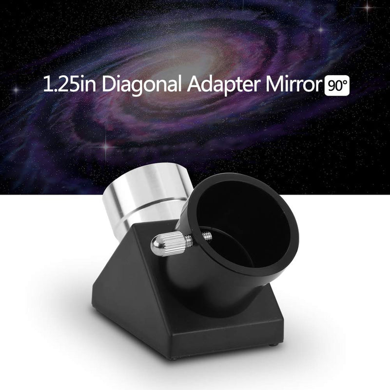 1.25" 90 Degree Diagonal Adapter Erecting Image Positive Prism Optic Mirror for Telescope Eyepiece Accessories