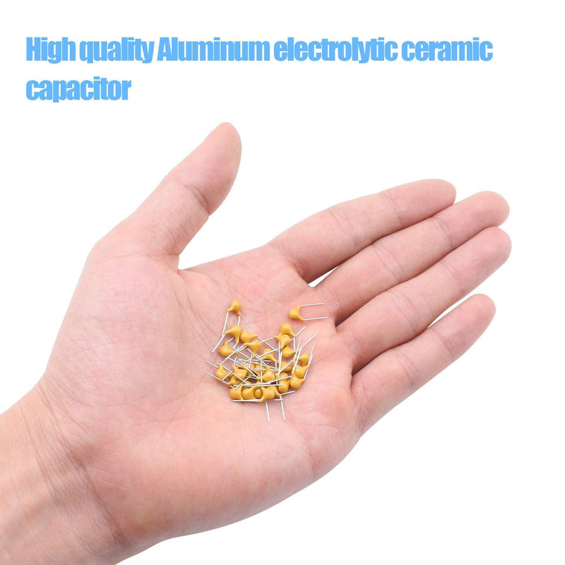DYWISHKEY 10Value 600PCS DIP Monolithic Multilayer Ceramic Chip Capacitors Assortment Kit, 0.1uF-10uF Ceramic Capacitor Set