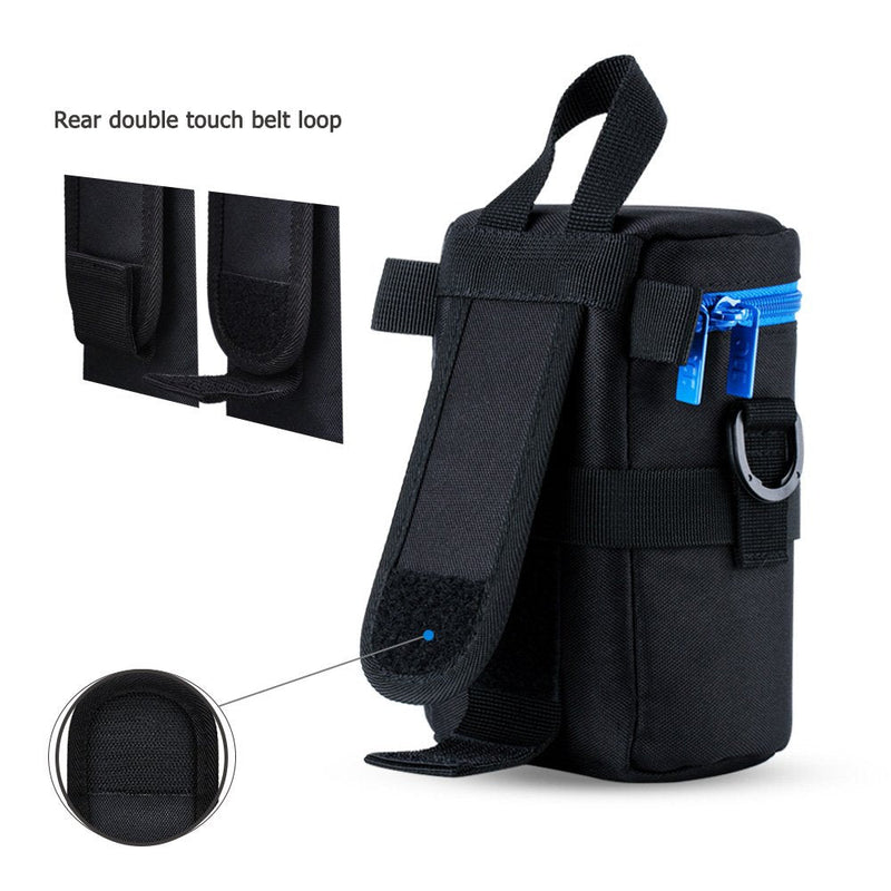 JJC Deluxe Lens Case Pouch for Canon EF 75-300mm f4.5-5.6/EF 24-105mm f4L/EF 16-35mm F4L/EF 100mm f2.8L,Nikon AF-S 24-70mm f2.8/16-35mm f4G/70-300mm f4.5-6.3G and other Lens below 3.15" x 6.69"(D x L) L Size