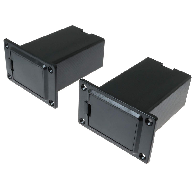 E-outstanding 9V Battery Box 2PCS Black Plastic Vertical 9V Battery Holders Cases Boxs For Guitar Bass Pickup