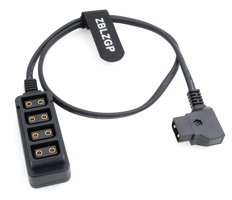 ZBLZGP D-tap B Type to 4 Port D-tap Female Splitter Power Cable for ARRI RED Cameras|Anton-Bauer V-Mount Battery Straight Cable
