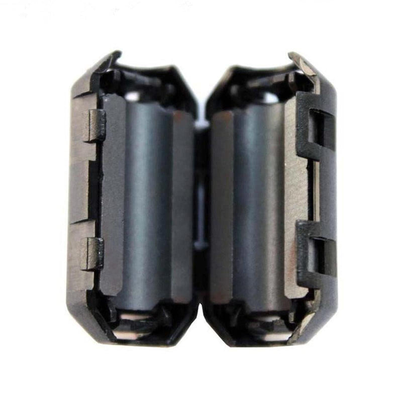 20pcs Inner 7mm 0.28inch Filter Ferrite Bead Ferrite Clamps Chokes Ferrite Snap Ferrite Core Ferrite Clips Black