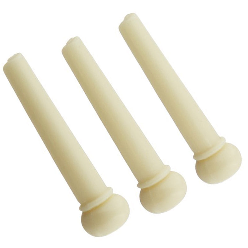 Ogrmar 6 String Acoustic Guitar Bone Bridge Pins With Saddle And Nut (white)