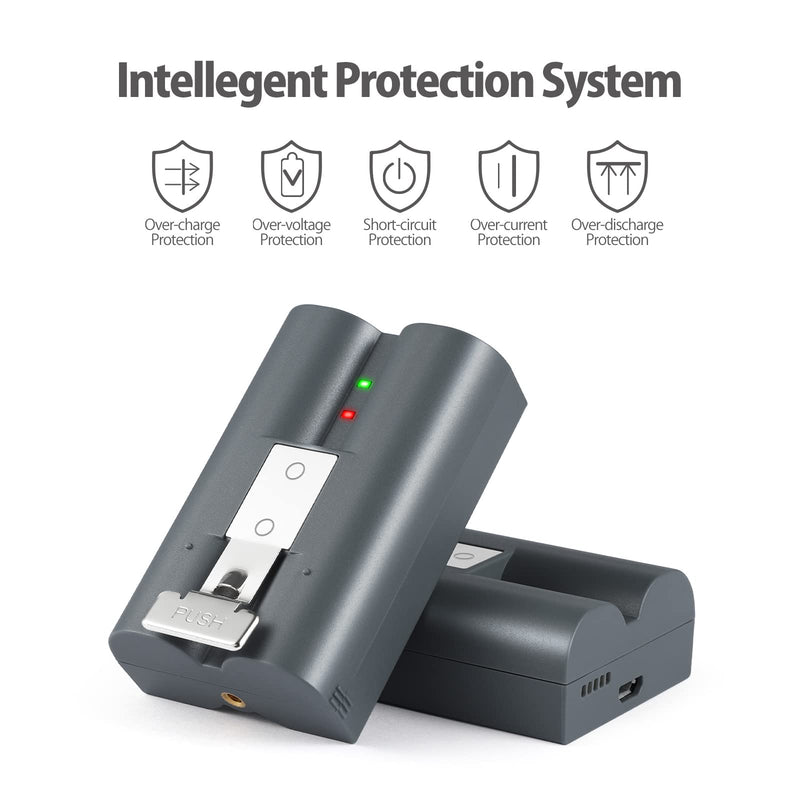 [AUSTRALIA] - 2 Packs 6040mAh Rechargeable Battery Compatible with Ring, for Video Doorbell 2/3/4, Video Doorbell 3 Plus, Stick Up Cam Battery (2nd & 3rd Gen) and Spotlight Cam Battery 