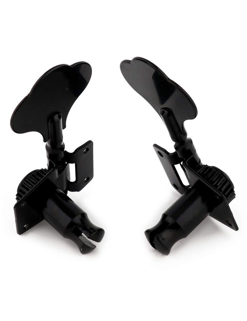 Metallor Bass Tuning Machines Tuning Pegs Tuning Keys Machine Heads Tuners Vintage Open Gear 2 Left 2 Right for P Bass J Bass Guitar Parts Replacement Black. 2L 2R-Black