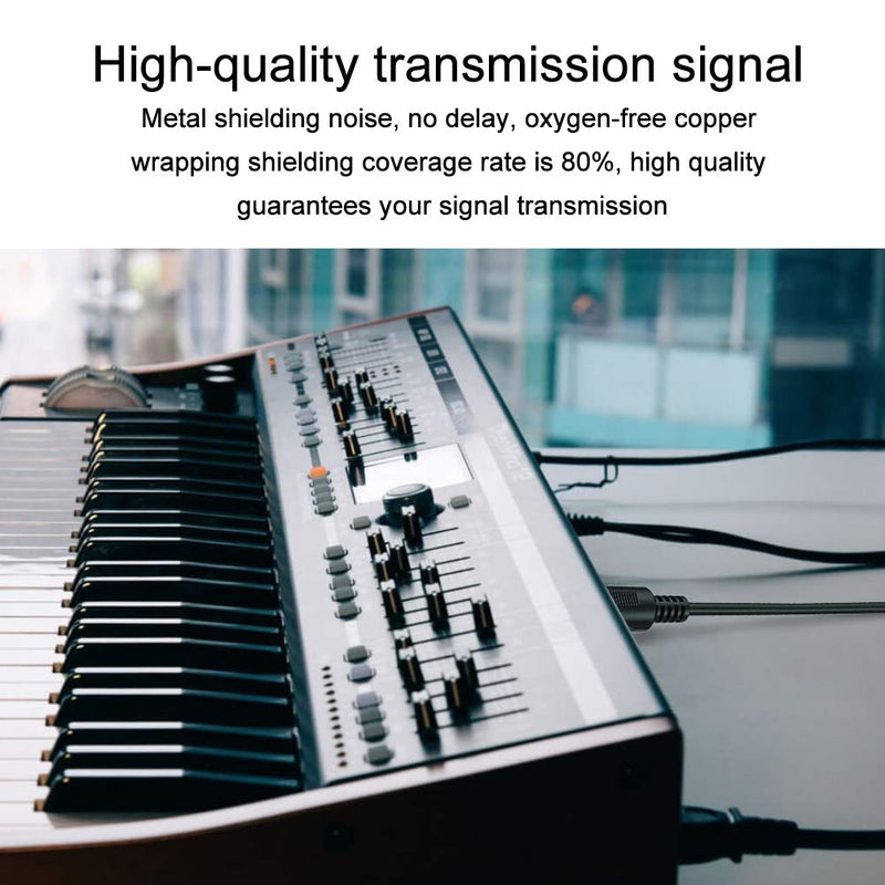 MIDI Cable 5 Pin DIN Male to Male for MIDI Controller 2M, Ancable Midi Cable Compatible with Synthesizer, Piano Keyboard, Sequencer, Electronic Drums, Effect Processor, Sampler, Multi-Effect Pedal 1 Pack