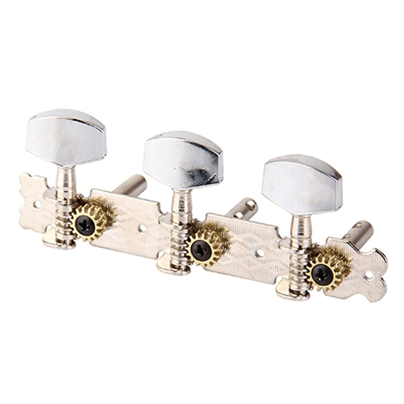 Musiclily 3 on a Plate Acoustic Guitar Tuners 3R3L Machine Heads Tuning Keys Pegs Set,Nickel Big Button Nickel