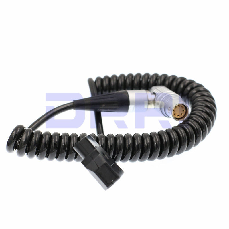 DRRI D-tap to FHJ.2B.308 Female Coiled Cable for Arri Alexa Mini Camera FHG 8P coiled cable