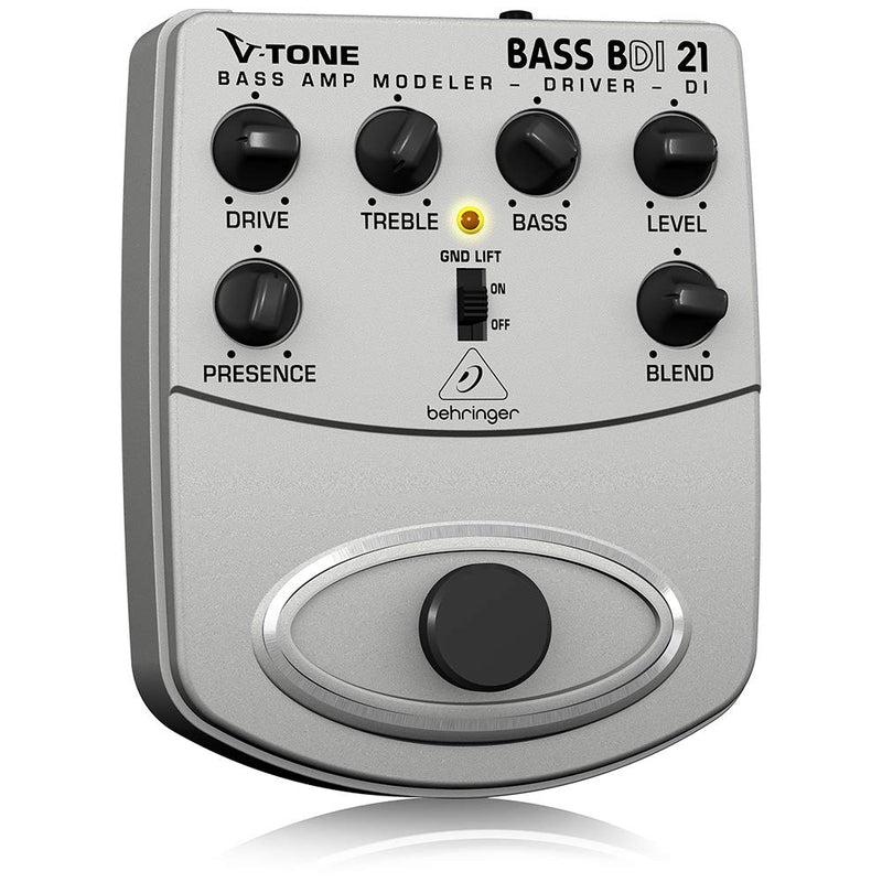 Behringer V-TONE BASS DRIVER DI BDI21 Bass Amp Modeler/DI Guitar Effects Pedal