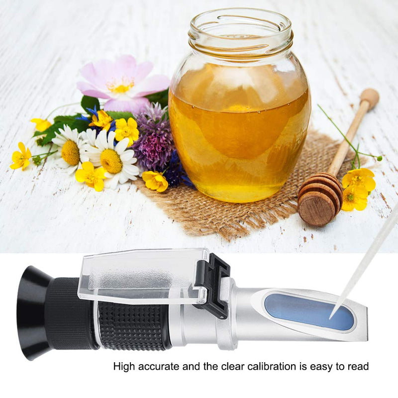 Brix Refractometer, 0-90% Portable Professional Handheld Beer Milk Fruit Juice Sugar Tester Meter Sugar Content Measurement for Honey,Bee Keeping Supplies