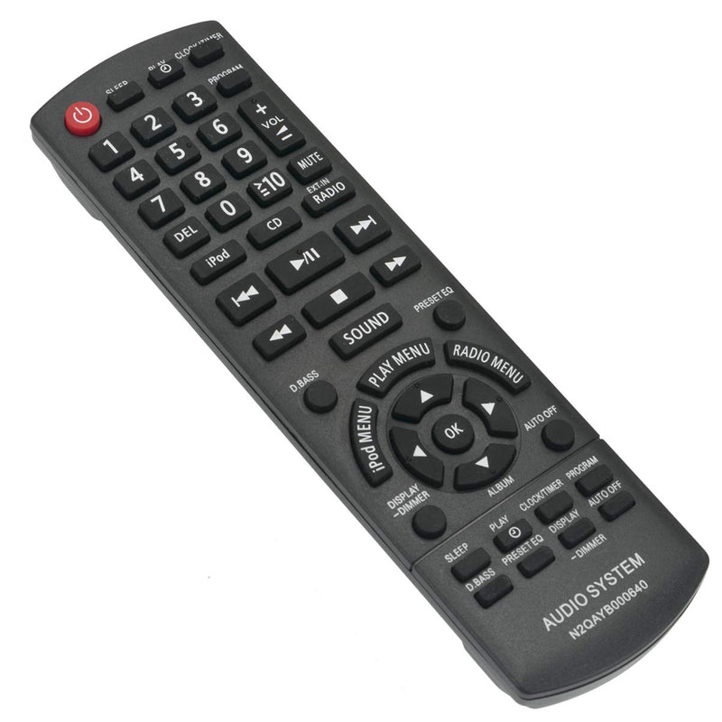 N2QAYB000640 Replacement Remote Control Applicable for Panasonic SC-HC25 SC-AKX14 SC-PMX5 SC-PM500 SC-PM500DB Compact Stereo System SCHC25 SCAKX14 SCPMX5 SCPM500 SCPM500DB