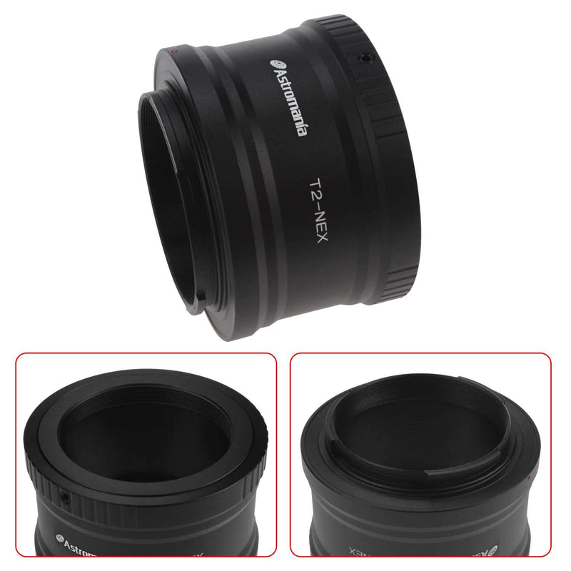 Astromania T/T2 Lens Mount Adapter Ring for Sony-NEX Camera - Precision machined T2 Adaptor Ring for All Sony NEX Compact System Cameras Adapter for Sony-NEX