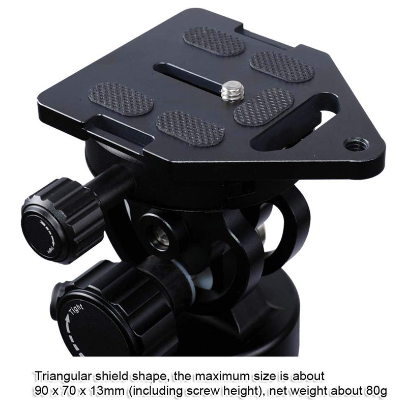 iShoot Large Triangular Quick Release Plate Compatible with Canon EOS 1DX II 1DX 1Ds 1D Series Nikon D6 D5 D4 D3 Series Hasselblad X1D Fuji GFX100 GFX50 Series Camera &Arca-Swiss Fit Tripod Head Clamp