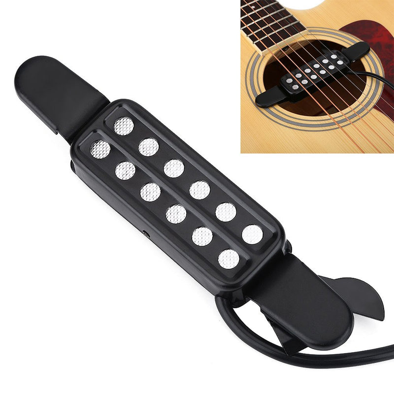 Dilwe 12 Sound Hole Magnetic Pickup, Transducer for Acoustic Guitar Musical Instruments Accessories