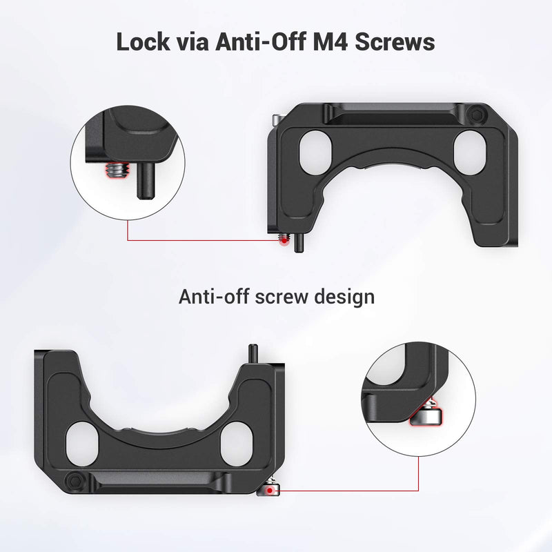 SMALLRIG Rod Clamp Ring Extension Mounting Ring Compatible with DJI Ronin S Gimbal Stabilizer for DSLR Camera w/NATO Rail, 1/4'' Threaded Holes and 3/8'' Locating Holes for ARRI Standard – 2221