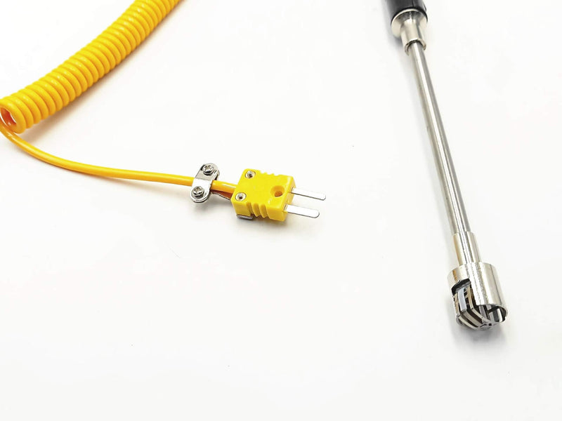 LUOYIMAO NR-81532B -50 to 500deg/C K Type Handheld Surface Thermocouple Probe for Measuring The Surface Temperature of Flat Glass Ware, Aluminum Manufacturing
