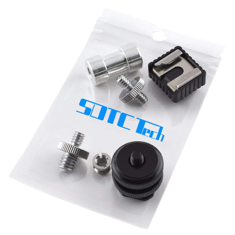 Camera Screw Kit, SDTC Tech 22 pcs Camera Hot Shoe Mount 1/4"-20 and 3/8"-16 Thread Tripod Screw Adapter Converter for Camera/Monopod/Ballhead/Light Stand etc. Hot Shoe Kit