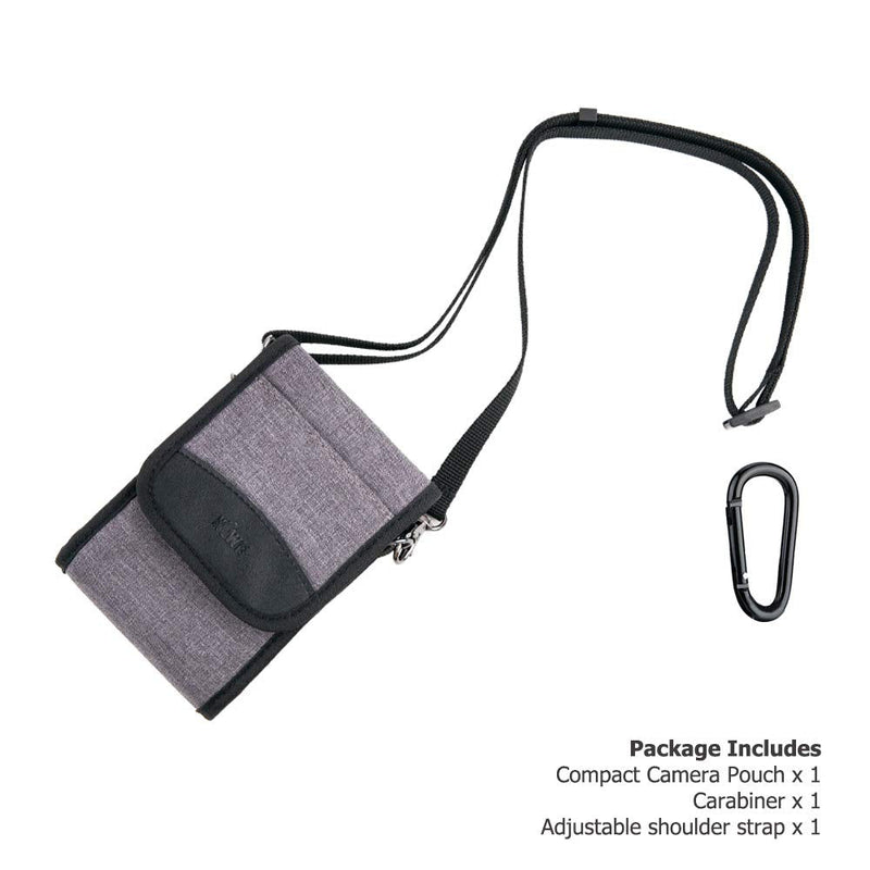 [AUSTRALIA] - Kiorafoto Compact Camera Pouch Case for Sony ZV-1 ZV1 RX100VII RX100VI RX100VA RX100V RX100IV RX100III RX100II Canon G7X III II G9X II SX740 SX730 SX620 SX610 Olympus TG-6 TG-5 Ricoh GR IIIx GRIII GR3 gray/5.1"x3.1"x2.0" 