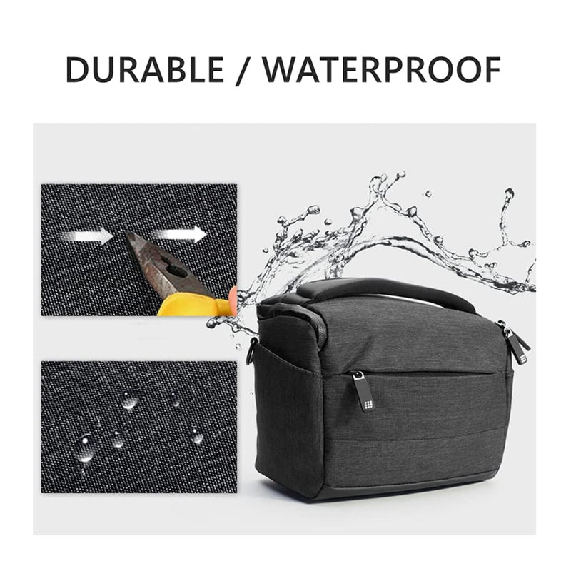 Camera Case Waterproof DSLR Insert Bag for Nikon, Canon,Sony,Olympus,Pentax and etc(Black) Black