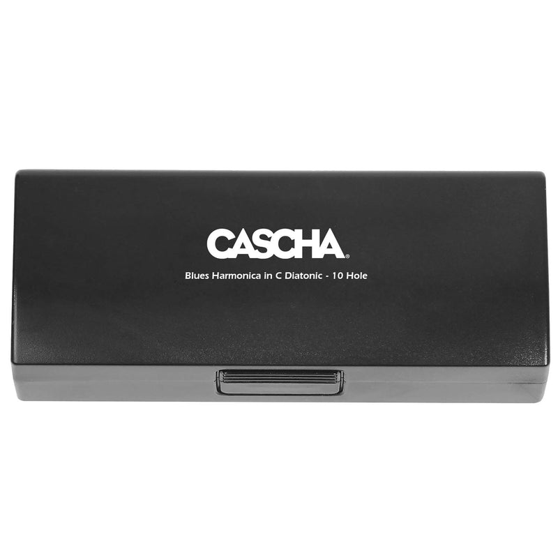 Cascha Blues Harmonica C-Major beginners and advanced - High-quality 10-hole diatonic harmonica excellent sound - With high-quality brass reeds - practical case and cleaning cloth
